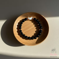 Obsidian Moon Charm Bracelet | Crystal Jewelry