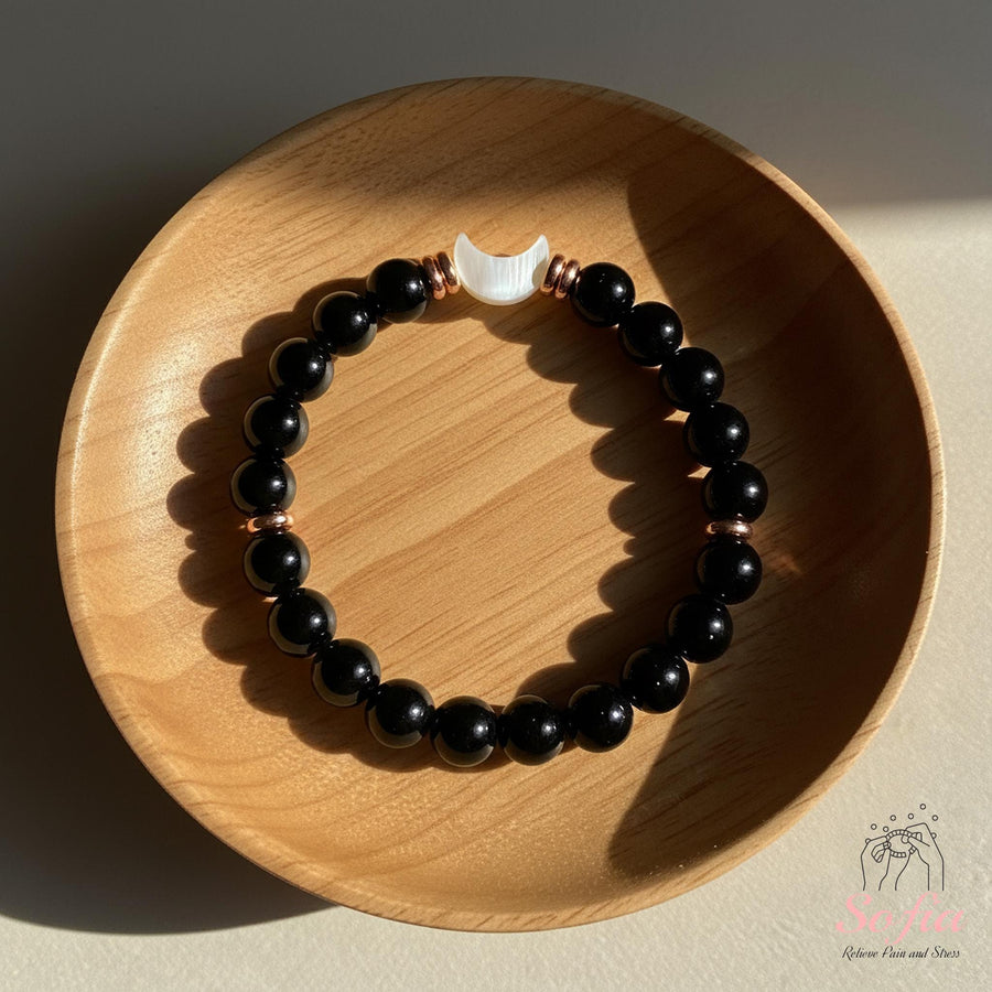 Obsidian Bracelet | Empath Protection Jewelry â€?Mother's Day Gift - photo 1