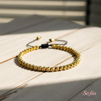 Kupferarmband mit Perlen | Zarter Lagen-Edelsteinschmuck