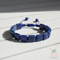 Tigers Eye Bracelet Square Beads | Layering Gemstone Jewelry