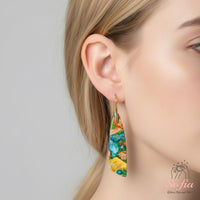 Rainbow Jasper Earrings | Boho Drop Earring | Crystal Jewelry