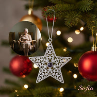 Photo Projection Star Ornament | Custom Photo Ornament