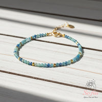 Blue Tourmaline Bracelet | Minimalist Dainty Jewelry Stackable