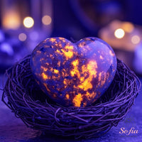 UV-Reactive Yooperlite Crystal Heart | Crystal Stone Decor