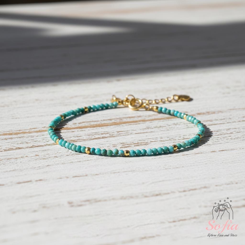 Turquoise Bracelet | Minimalist Dainty Jewelry Stackable