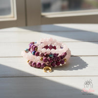 Jasper & Rose Quartz Necklace | 108 Mala Beads Jewelry