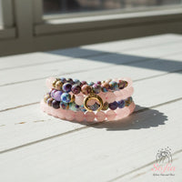 Jasper & Rose Quartz Necklace | 108 Mala Beads Jewelry