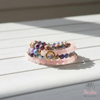 Jasper & Rose Quartz Necklace | 108 Mala Beads Jewelry