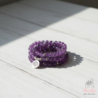 Amethyst Necklace | 108 Mala Beads Jewelry