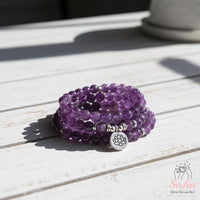 Amethyst Necklace | 108 Mala Beads Jewelry