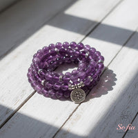 Amethyst Necklace | 108 Mala Beads Jewelry