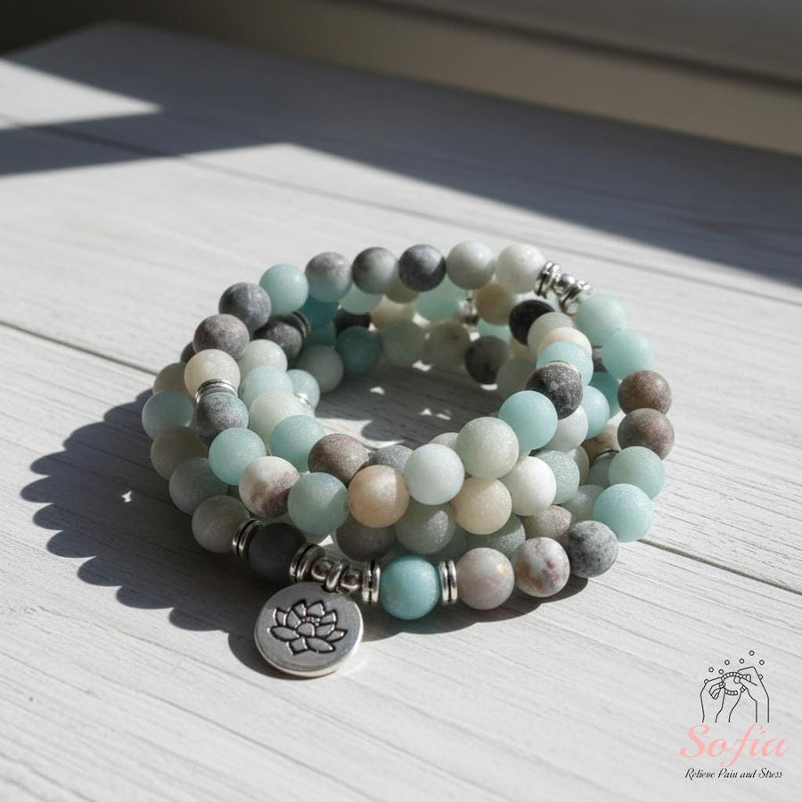 Amazonite Mala Necklace | Healing Jewelry â€?Gift for Her & Gift for Him - photo 1
