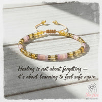 Rose Quartz & Citrine Bracelet | Layering Gemstone Heishi Beaded Bracelets