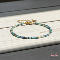 Blue Tourmaline Bracelet | Minimalist Dainty Jewelry Stackable