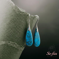 Blue Jasper Earrings | Boho Drop Earring | Crystal Jewelry
