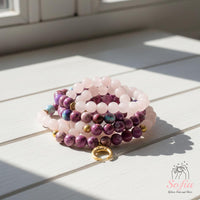 Jasper & Rose Quartz Necklace | 108 Mala Beads Jewelry