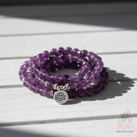 Amethyst Necklace | 108 Mala Beads Jewelry