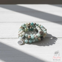 Amazonite Necklace | 108 Mala Beads Jewelry