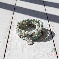 Amazonite Necklace | 108 Mala Beads Jewelry