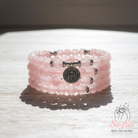 Rose Quartz Necklace | 108 Mala Beads Jewelry