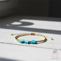 Turquoise Star Gold Bracelet | Delicate Layering Gemstone Jewelry