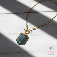 Labradorite Necklace | Boho Crystal Pendant Jewelry
