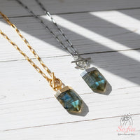 Labradorite Necklace | Boho Crystal Pendant Jewelry