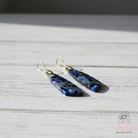 Blue Jasper Earrings | Boho Drop Earring | Crystal Jewelry