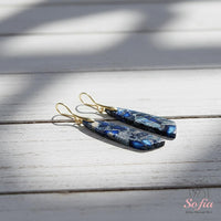 Blue Jasper Earrings | Boho Drop Earring | Crystal Jewelry