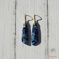 Blue Jasper Earrings | Boho Drop Earring | Crystal Jewelry