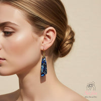 Blue Jasper Earrings | Boho Drop Earring | Crystal Jewelry