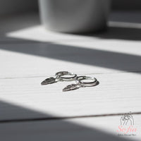 Dainty Silver Feather Stud Earrings | Minimalist Jewelry