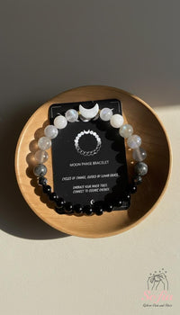Moon Phrase Bracelet | Moonstone Crystal Jewelry
