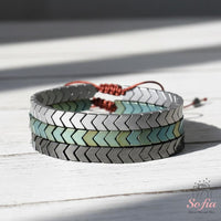 Hematite Bracelet Arrow Beads | Layering Gemstone Jewelry