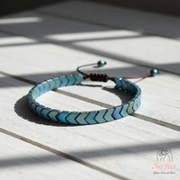 Hematite Bracelet Arrow Beads | Layering Gemstone Jewelry