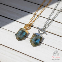 Labradorite Necklace | Boho Crystal Pendant Jewelry