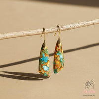 Rainbow Jasper Earrings | Boho Drop Earring | Crystal Jewelry