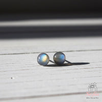 Moonstone Stud Earrings | Minimalist Jewelry