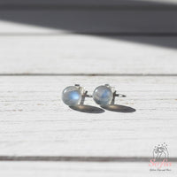 Moonstone Stud Earrings | Minimalist Jewelry
