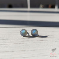 Moonstone Stud Earrings | Minimalist Jewelry