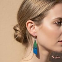 Azurite Earrings | Boho Drop Earring | Crystal Jewelry