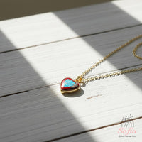 Red Jasper Necklace | Boho Crystal Pendant Jewelry