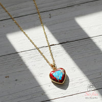 Red Jasper Necklace | Boho Crystal Pendant Jewelry