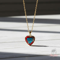 Red Jasper Necklace | Boho Crystal Pendant Jewelry