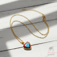 Red Jasper Necklace | Boho Crystal Pendant Jewelry