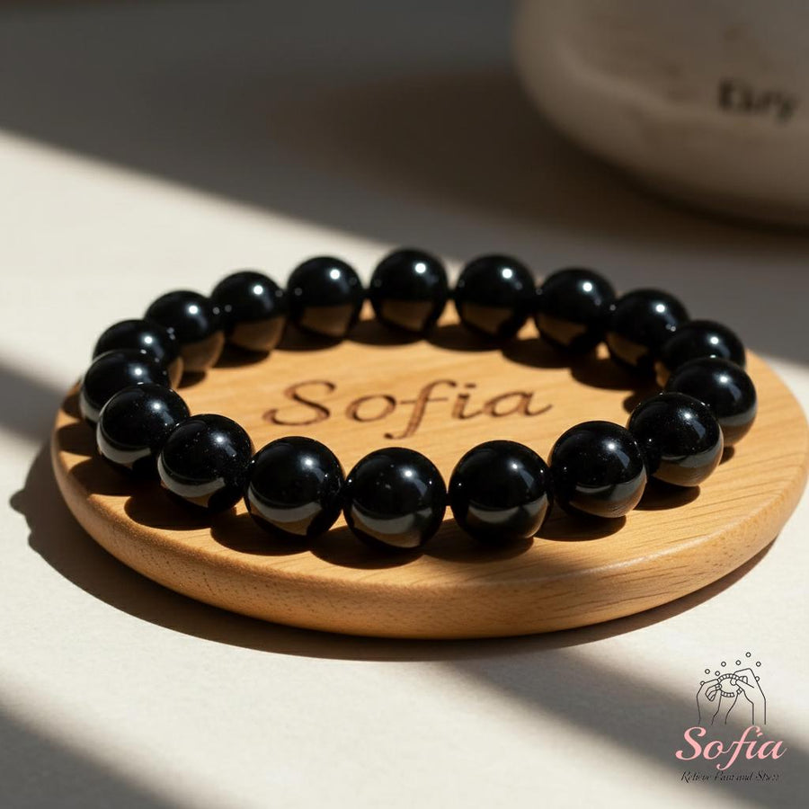 Obsidian Bracelet | Healing Crystal Jewelry â€?Gift for Her - photo 1