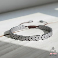 Hematite Bracelet Arrow Beads | Layering Gemstone Jewelry