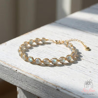 Moonstone Bracelet | Wire Wrapped Gold Jewelry