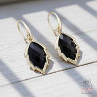 Obsidian Earrings | Boho Drop Earring | Crystal Jewelry