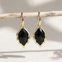 Obsidian Earrings | Boho Drop Earring | Crystal Jewelry